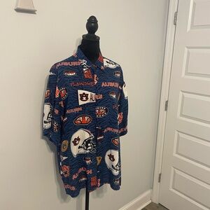 Reyn Spooner Auburn Themed Blue Graphic Shirt